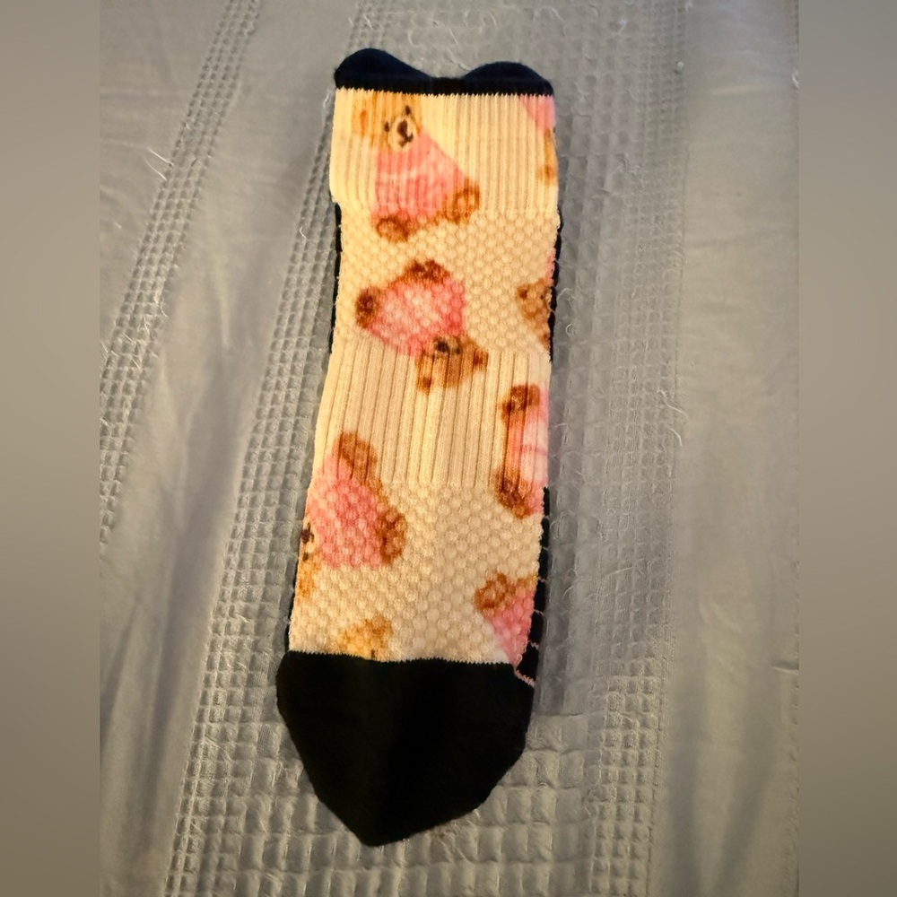 Viasox teddy Bear Black and Pink Ankle Compression Socks size M/L - Picture 3 of 3